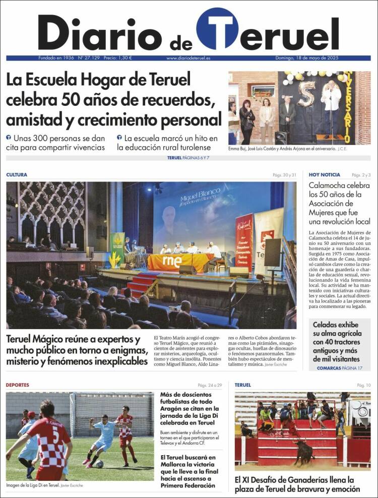Portada de Diario de Teruel (Espagne)