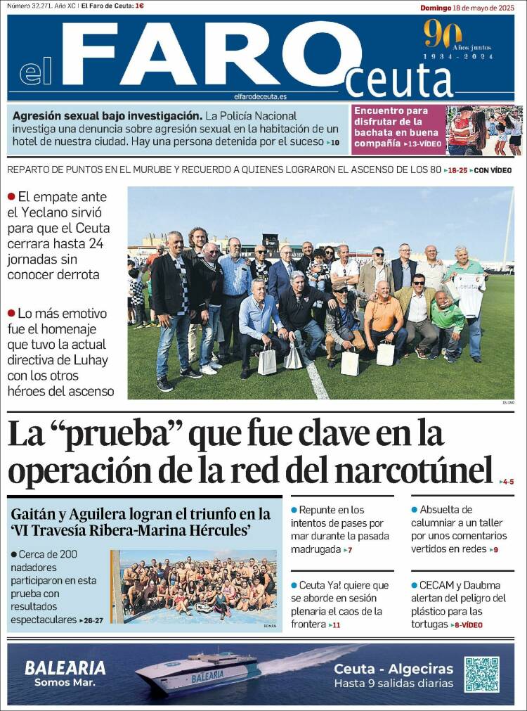 Portada de El Faro de Ceuta (Espagne)