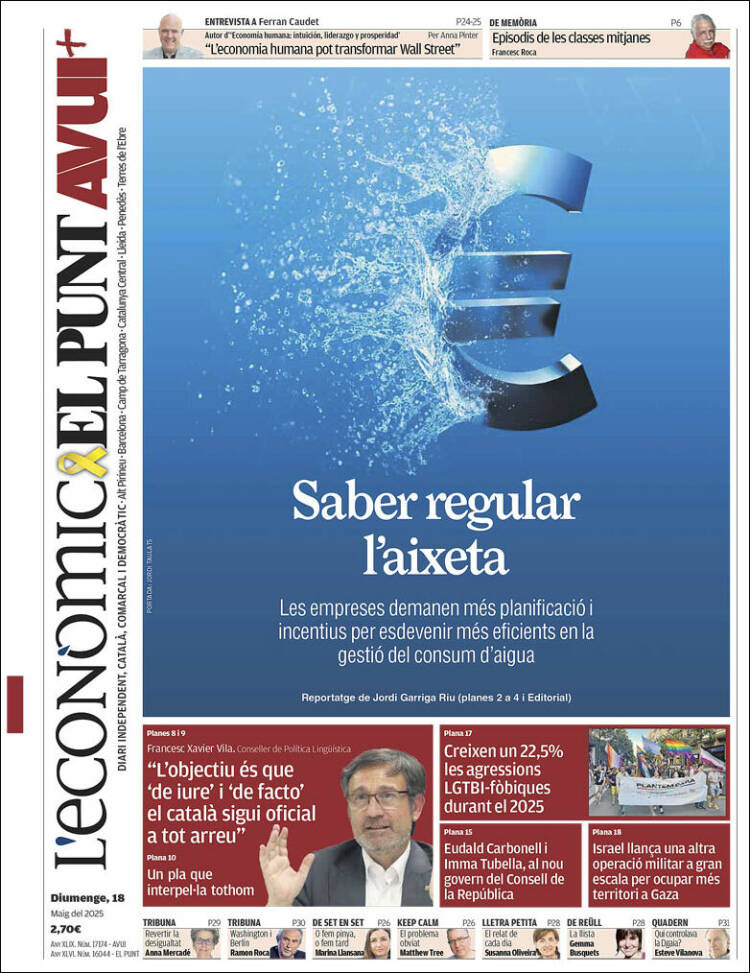 Portada de El Punt Avui (España)