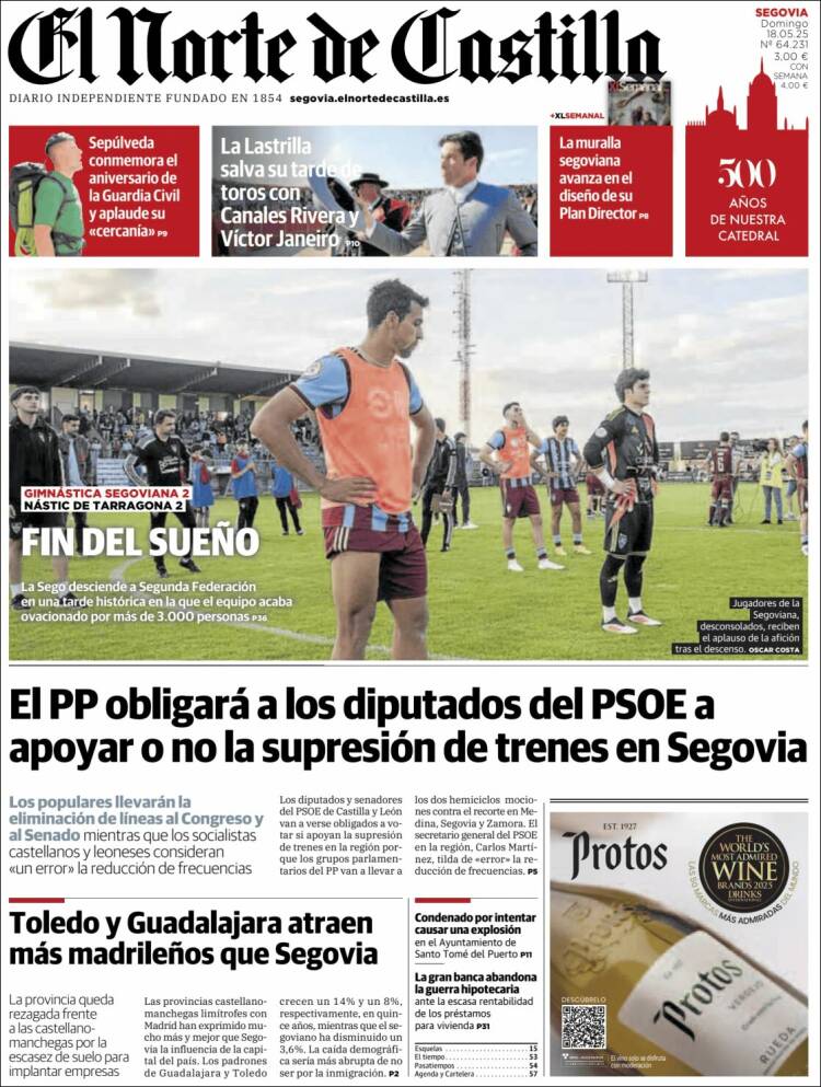 Portada de Norte de Castilla - Segovia (Espagne)