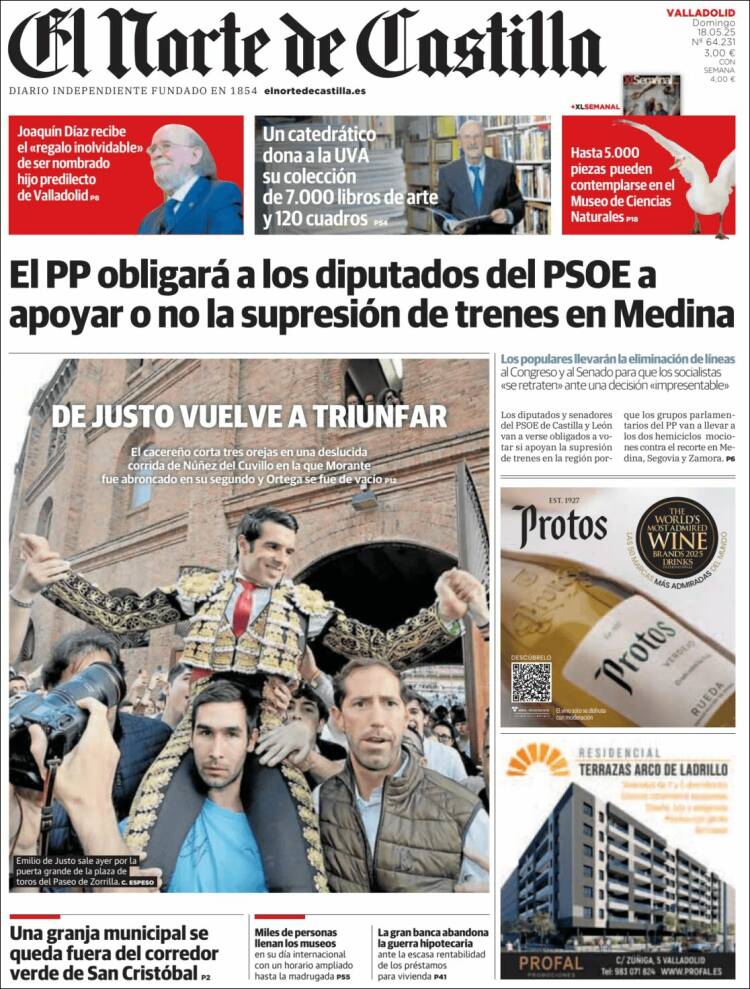 Portada de Norte de Castilla - Valladolid (Espagne)
