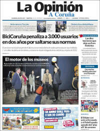 Portada de La Opinión de A Coruña (España)