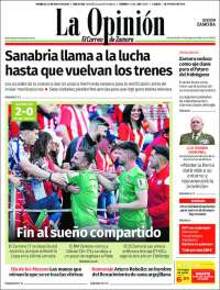 Portada de La Opinión - El Correo de Zamora (Espagne)