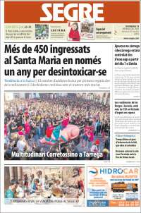 Portada de Segre (Espagne)