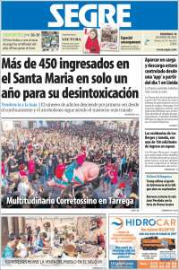 Portada de Segre  (Espagne)