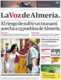 Portada de La Voz de Almería (España)