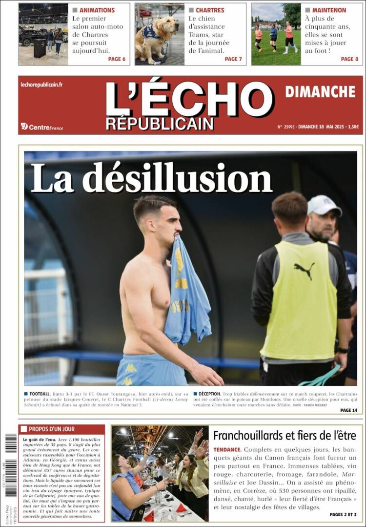 Portada de L'Echo Républicain (France)
