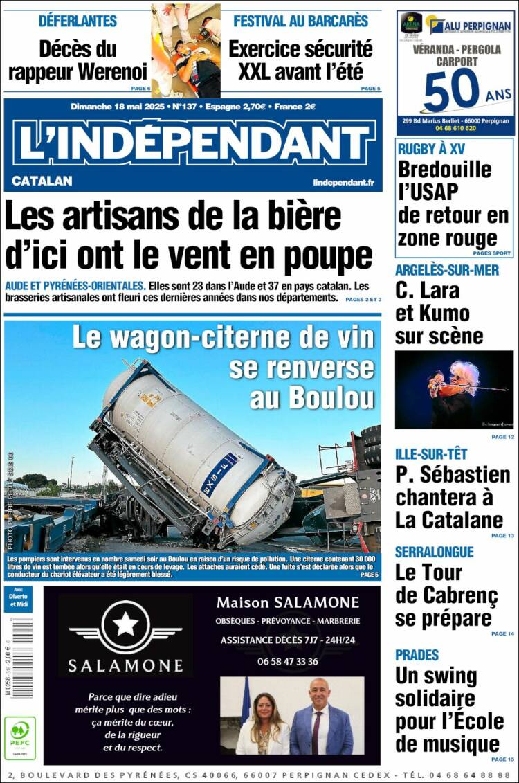 Portada de Le Indépendant (Francia)