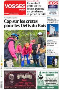 Portada de Vosges Matin (Francia)