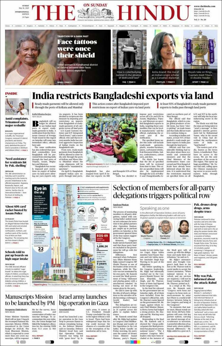 Portada de The Hindu (Inde)