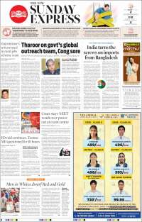 Portada de New Indian Express (Inde)