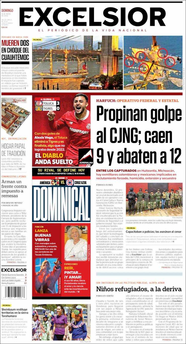 Portada de Excelsior (México)