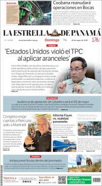 Portada de La Estrella de Panamá (Panamá)