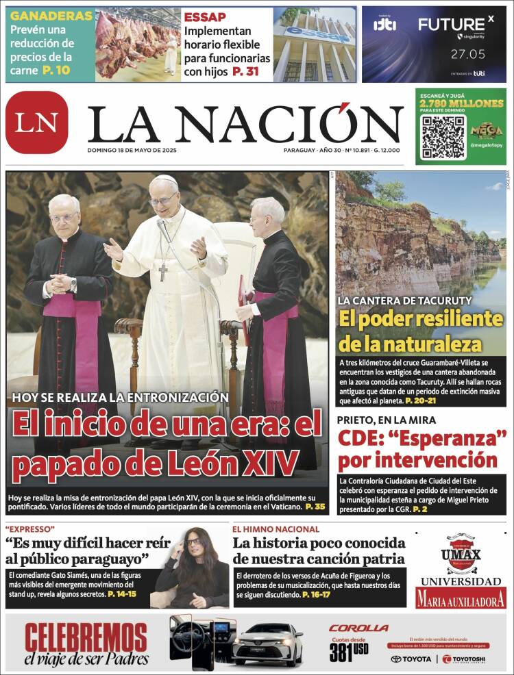 Portada de La Nación (Paraguay)