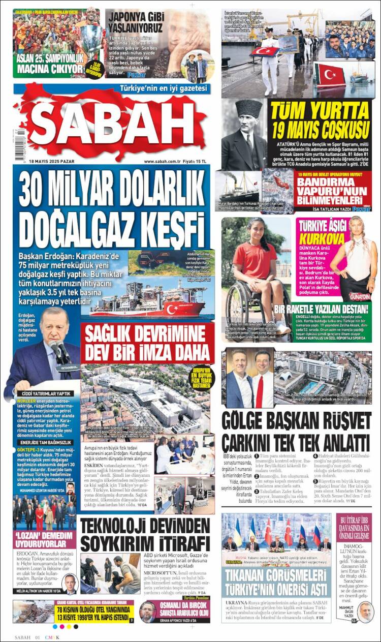 Portada de Sabah (Turquie)