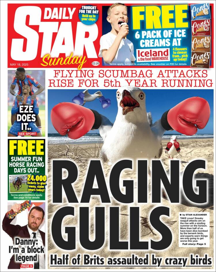 Portada de Daily Star (Reino Unido)