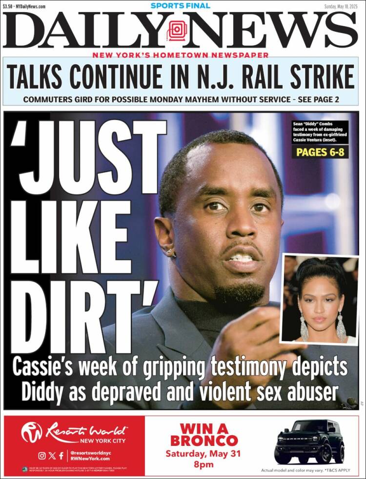 Portada de Daily News - New York (USA)