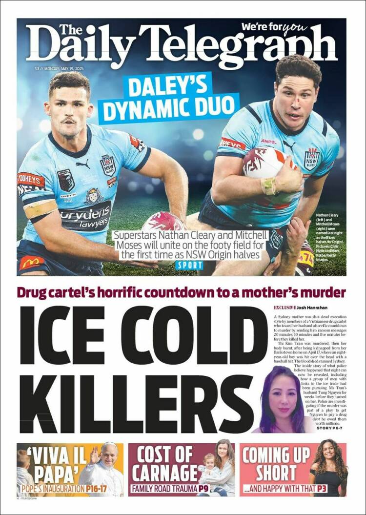Portada de The Daily Telegraph (Australie)