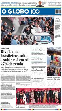Portada de O Globo (Brésil)