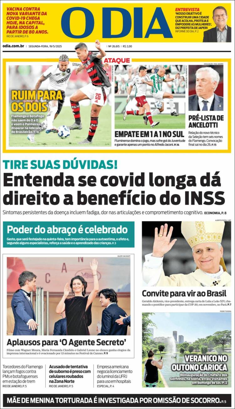 Portada de O Dia (Brésil)