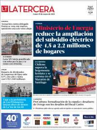 Portada de La Tercera (Chili)