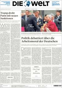 Portada de Die Welt (Allemagne)
