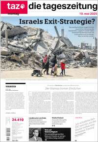 Portada de Die Tageszeitung (Allemagne)