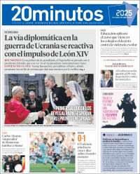 Portada de 20 Minutos - Valencia (España)