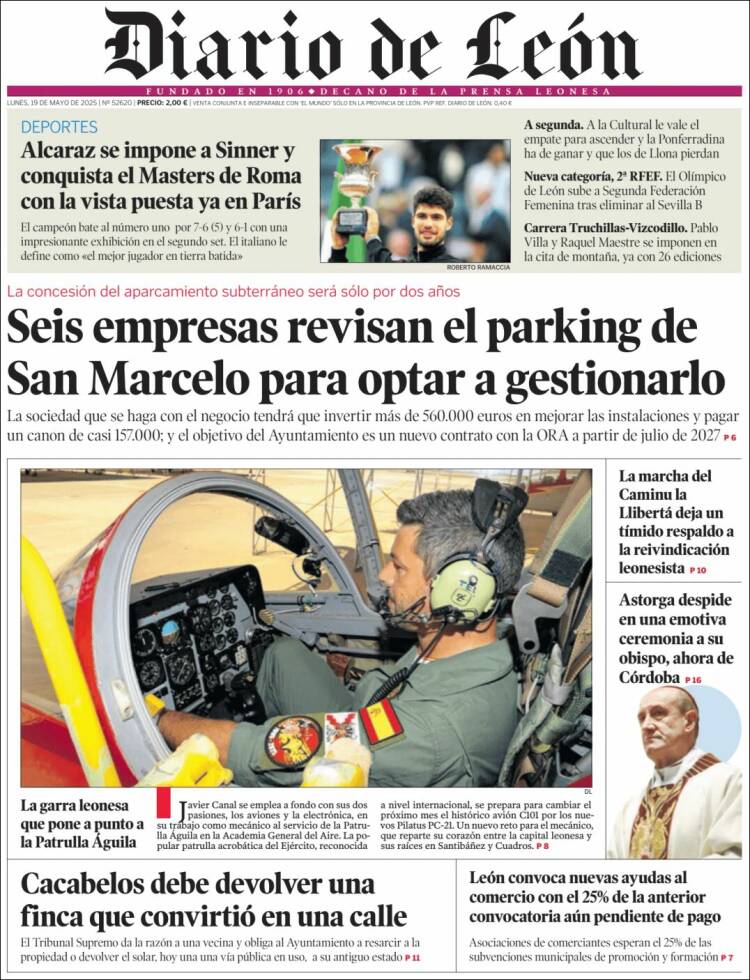 Portada de Diario de León (España)
