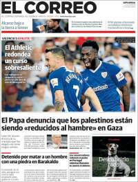 Portada de El Correo - Guipuzcoa (España)