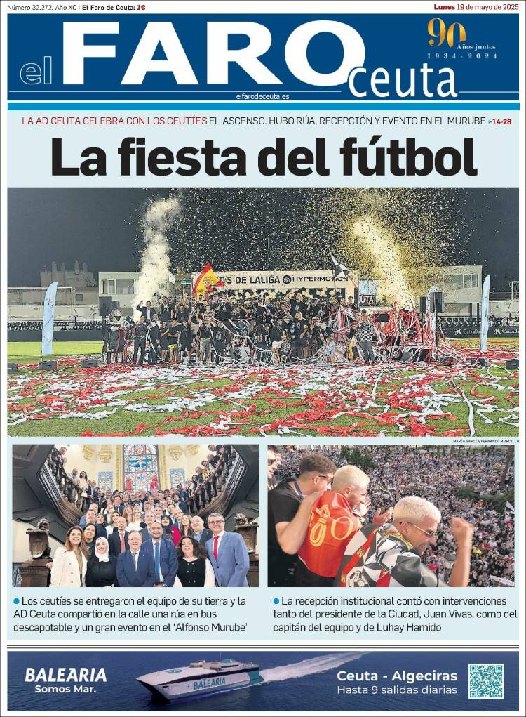 Portada de El Faro de Ceuta (España)