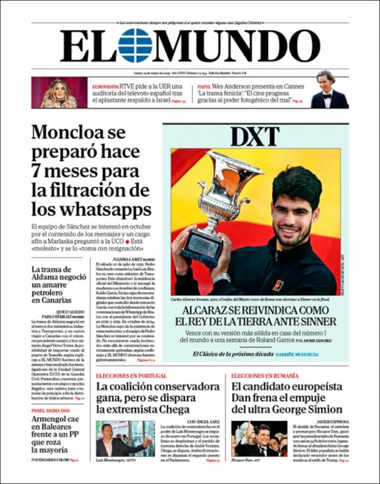 Portada de El Mundo (Spain)