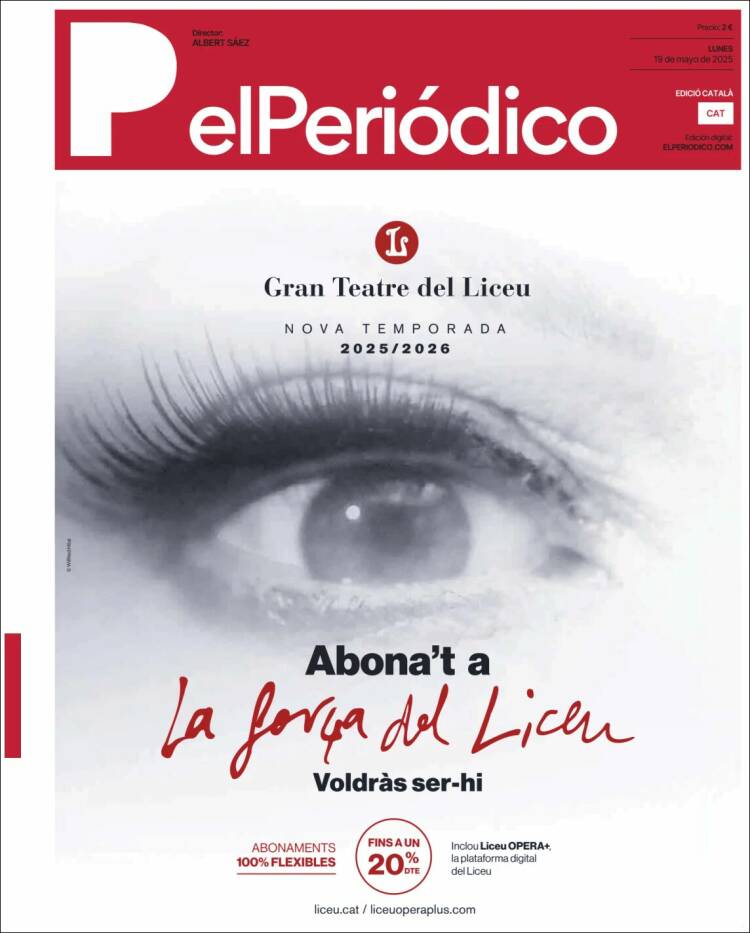 Portada de El Periódico de Catalunya (España)