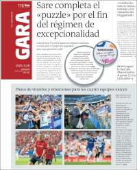 Portada de Gara (España)