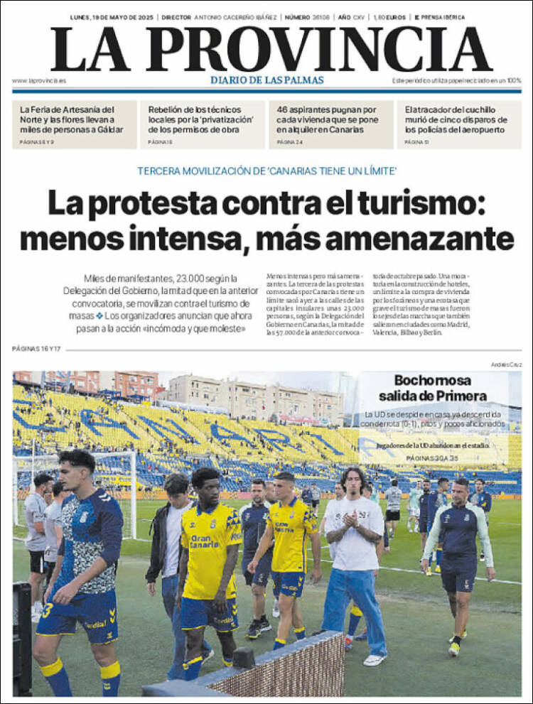 Portada de La Provincia (España)