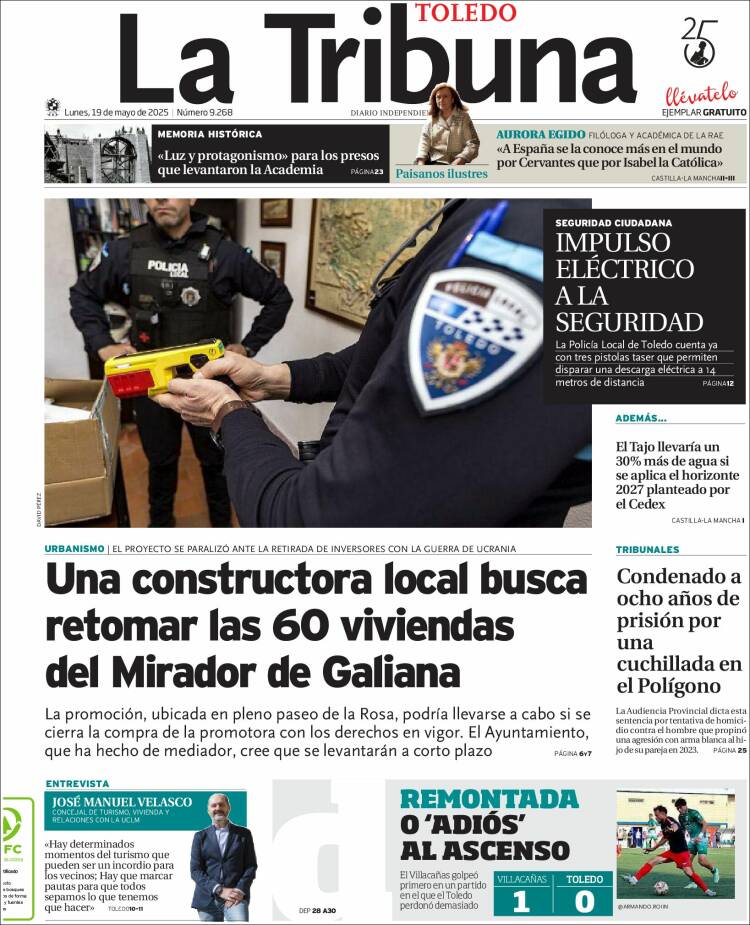 Portada de La Tribuna de Toledo (Espagne)