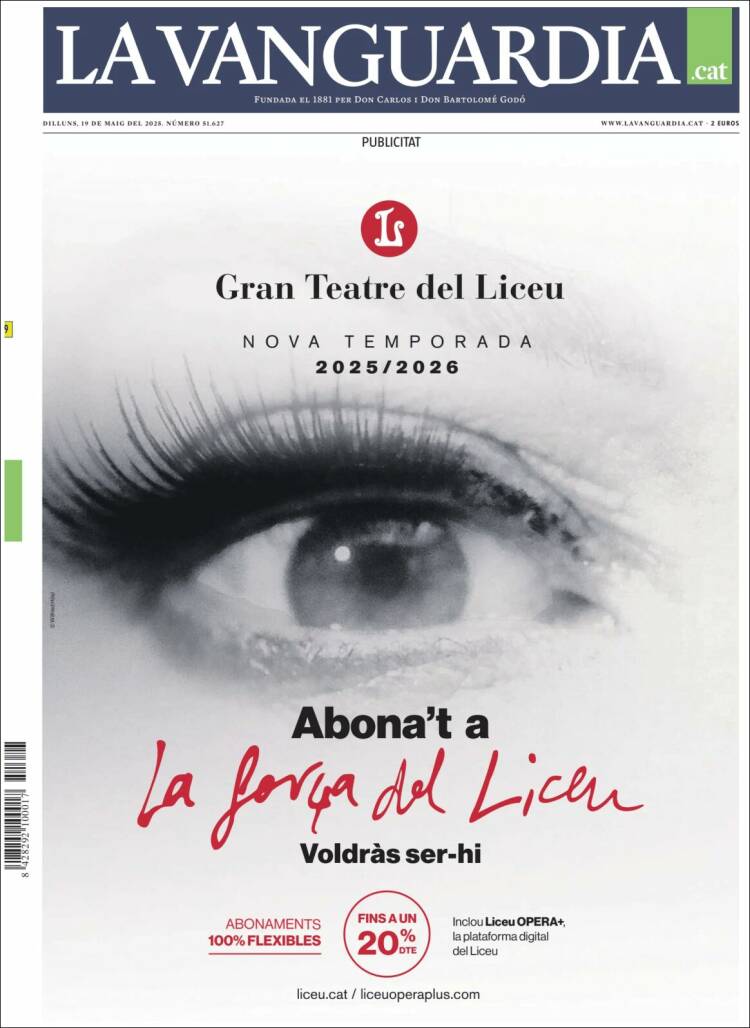 Portada de La Vanguardia (España)