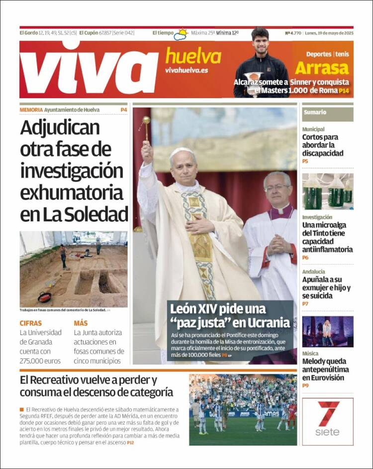 Portada de Viva Huelva (España)