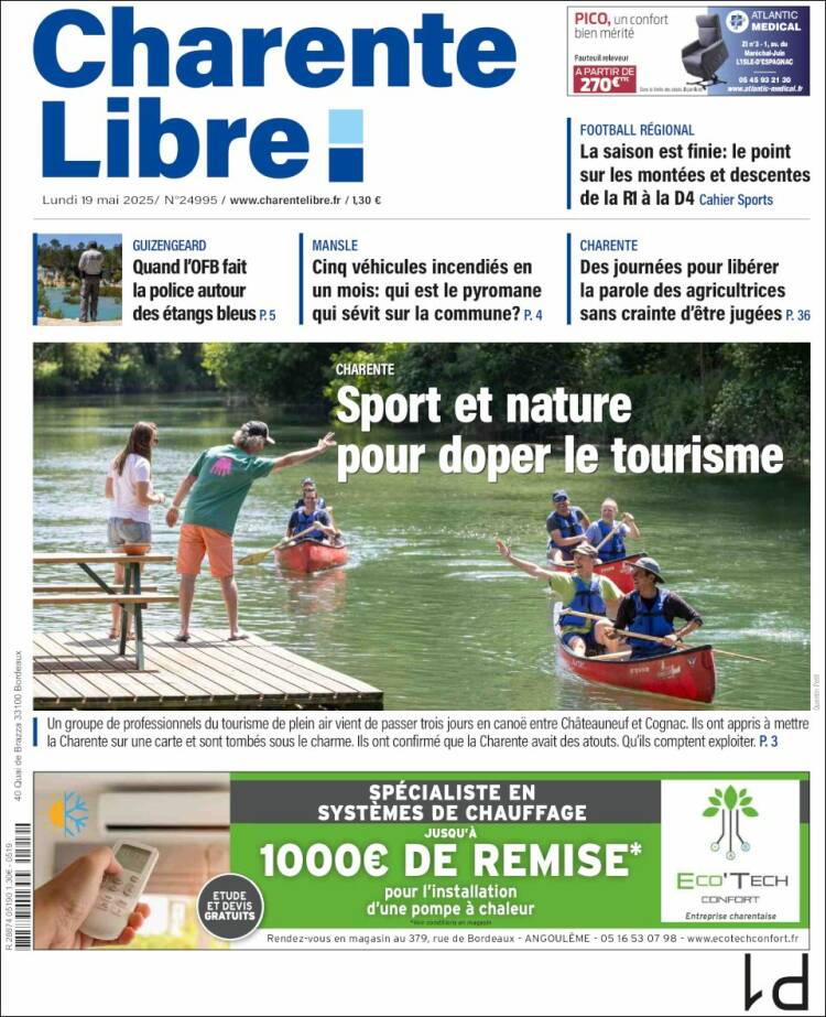 Portada de Charente Libre (France)