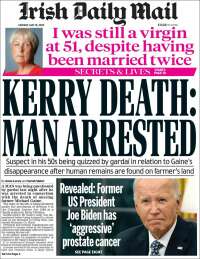 Portada de Irish Daily Mail (Irlande)