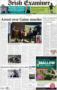 Portada de Irish Examiner (Irlande)