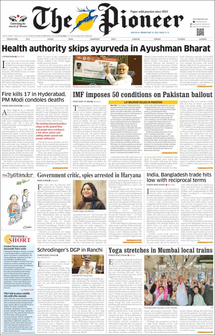 Portada de The Pioneer (Inde)