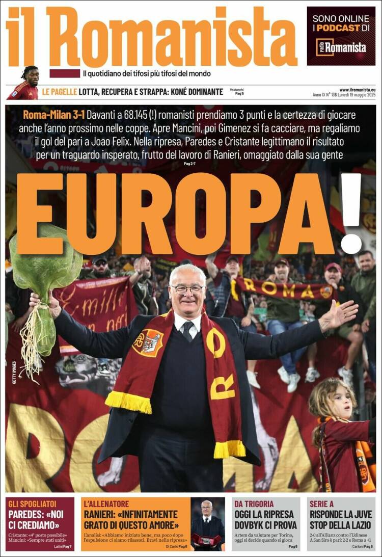 Portada de Romanista (Italie)