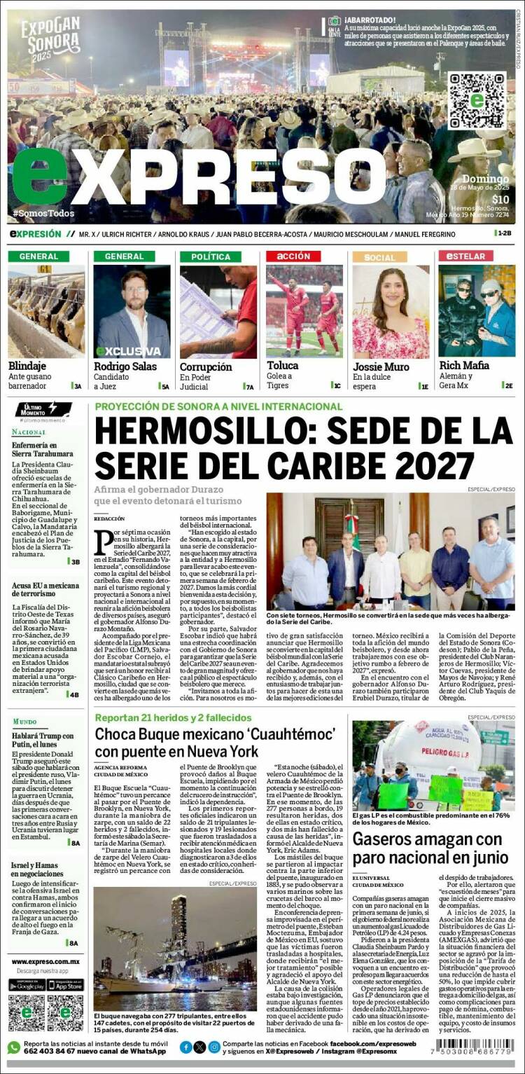 Portada de Expreso (México)