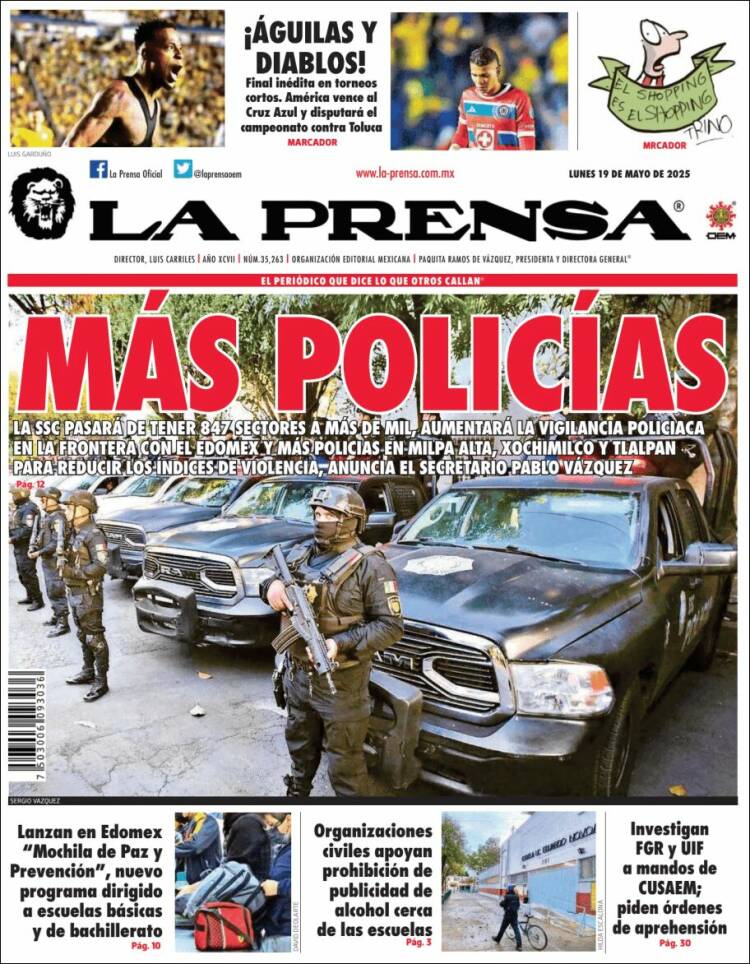 Portada de La Prensa (México)