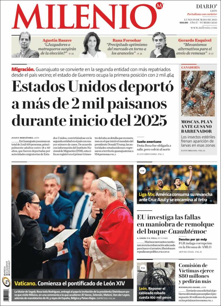 Portada de Milenio de León (México)