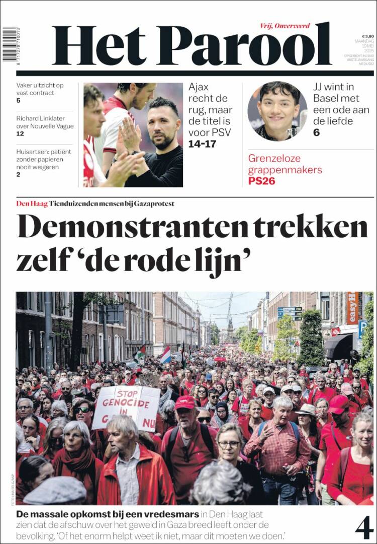 Portada de Het Parool (Pays-Bas)