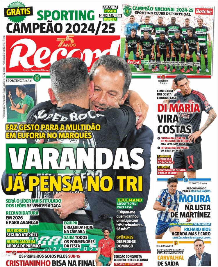 Portada de Record (Portugal)