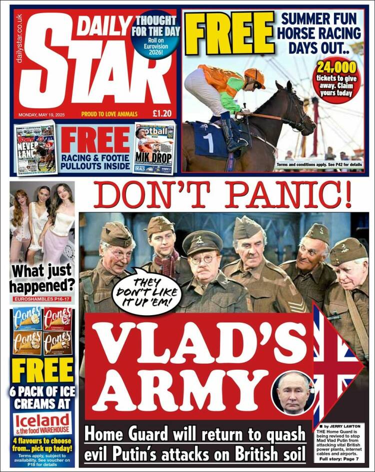 Portada de Daily Star (Royaume-Uni)