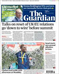 Portada de The Guardian (Royaume-Uni)